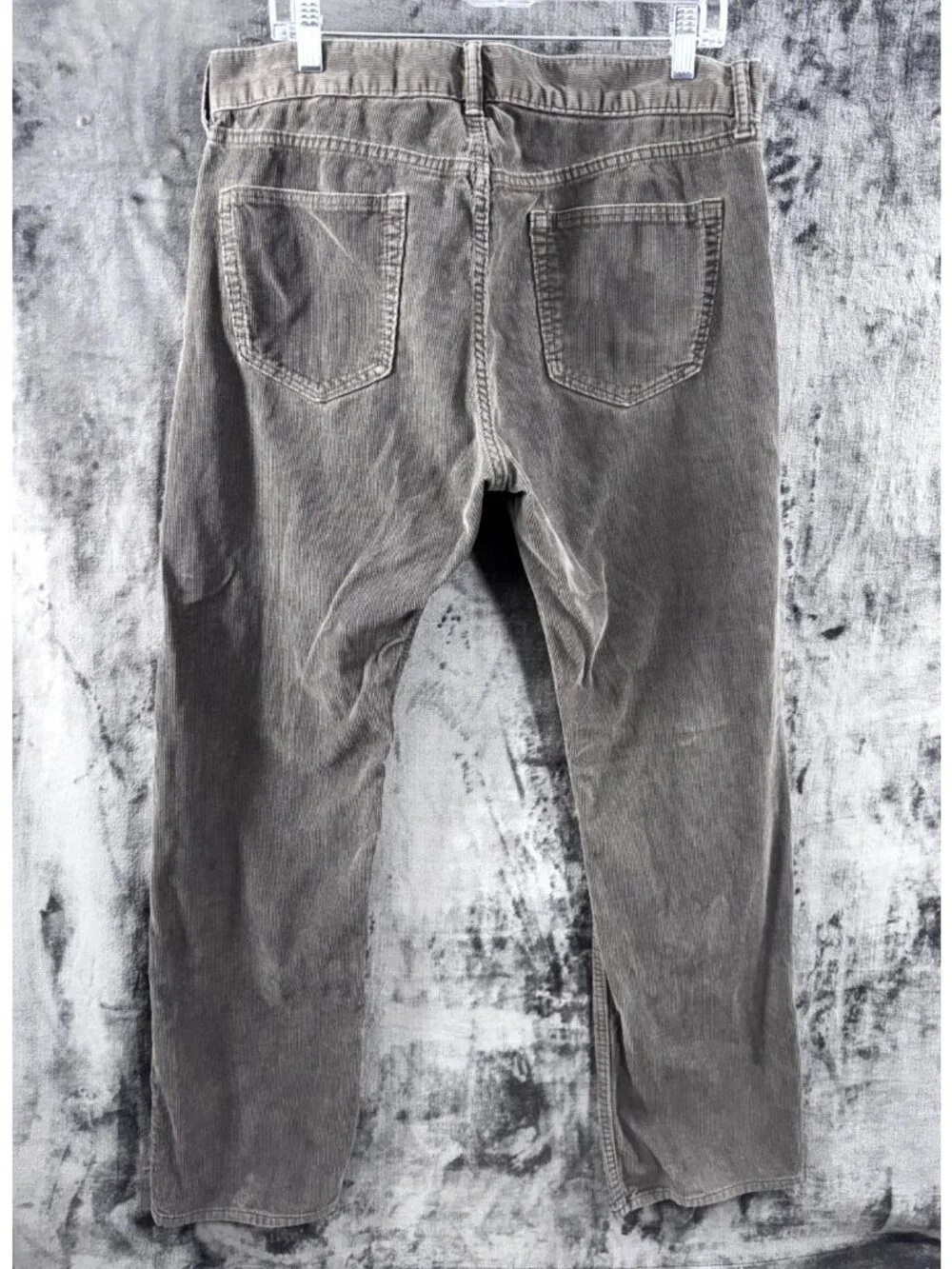 Banana Republic Men's Corduroy Pants 35X32 Gray Pima Cotton Straight Leg
